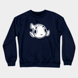 Minimal Puffer fish. Stylized art for bubblefish fans Crewneck Sweatshirt